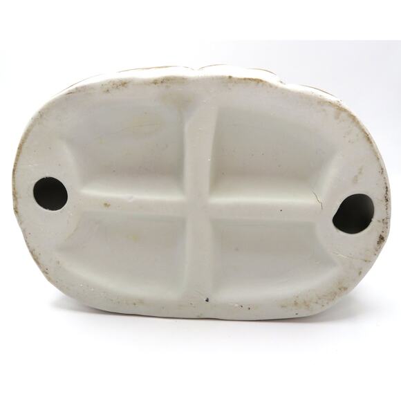 Vintage Chalkware/Ceramic Musician Figurine Old Man with Pipe and Clarinet 8" - Picture 9 of 9